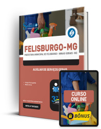 Capa Apostila Prefeitura de Felisburgo - MG  - Auxiliar de Serviços Gerais