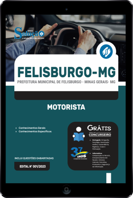 Apostila Prefeitura de Felisburgo - MG em PDF  - Motorista - Imagem 1