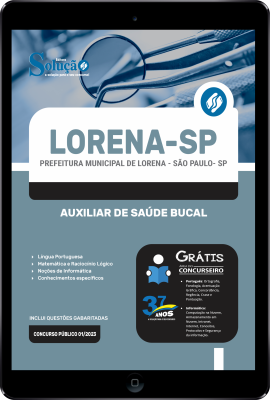 Apostila Prefeitura de Lorena - SP em PDF  - Auxiliar de Saúde Bucal - Imagem 1
