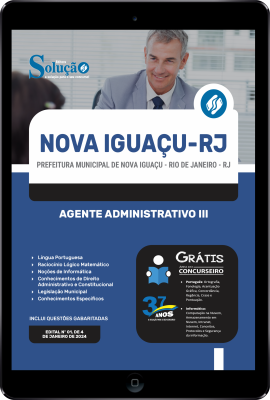 Apostila Prefeitura de Nova Iguaçu - RJ em PDF  - Agente Administrativo III - Imagem 1