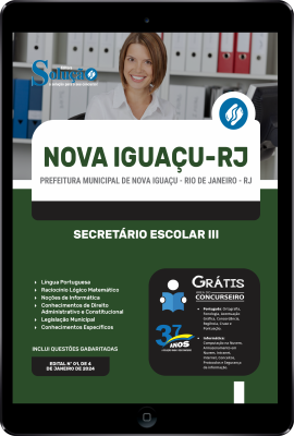 Apostila Prefeitura de Nova Iguaçu - RJ em PDF  - Secretário Escolar III - Imagem 1