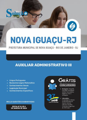Apostila Prefeitura de Nova Iguaçu - RJ  - Auxiliar Administrativo III - Imagem 3
