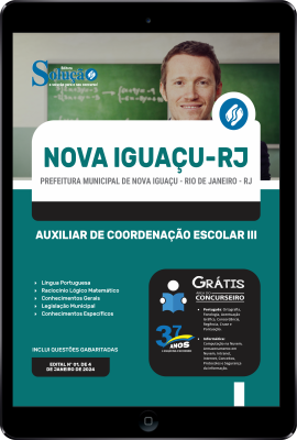 Apostila Prefeitura de Nova Iguaçu - RJ em PDF  - Auxiliar de Coordenação Escolar III - Imagem 1