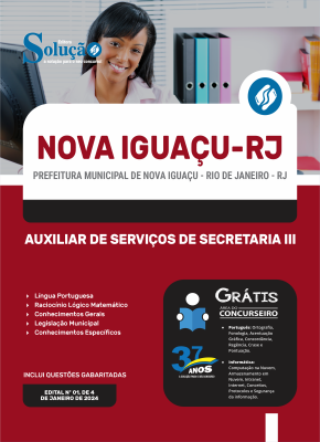 Apostila Prefeitura de Nova Iguaçu - RJ  - Auxiliar de Serviços de Secretaria III - Imagem 3