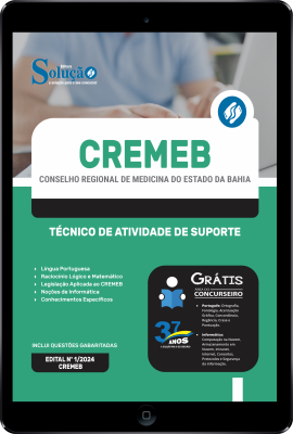 Apostila CREMEB em PDF  - Técnico de Atividade de Suporte - Imagem 1