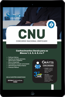 Apostila CNU em PDF  - Conhecimentos Gerais para os Blocos 1, 2, 3, 4, 5, 6 e 7 - Imagem 1