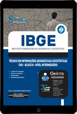 Apostila IBGE PDF  - Técnico em Informações Geográficas e Estatísticas - CNU - Bloco 8 - Nível Intermediário - Imagem 1