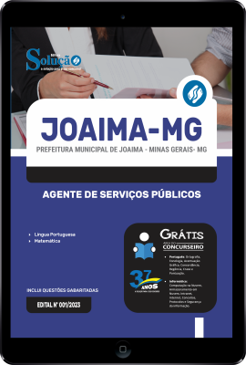 Apostila Prefeitura de Joaíma - MG em PDF  Agente de Serviços Públicos - Imagem 1