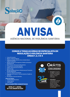 Apostila ANVISA  - Comum a todas áreas de Especialista em Regulação e Vigilância Sanitária - Área 1, Área 2 ,Área 3 e Área 4 - Imagem 3