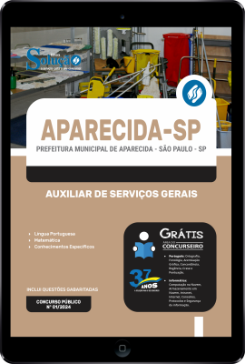 Apostila Prefeitura de Aparecida - SP em PDF  - Auxiliar de Serviços Gerais - Imagem 1