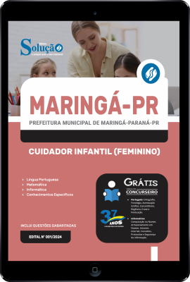 Apostila Prefeitura de Maringá - PR em PDF  - Cuidador Infantil (Feminino) - Imagem 1