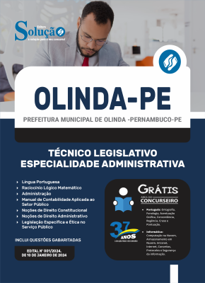Apostila Câmara de Olinda - PE  - Técnico Legislativo - Especialidade: Administrativa - Imagem 3