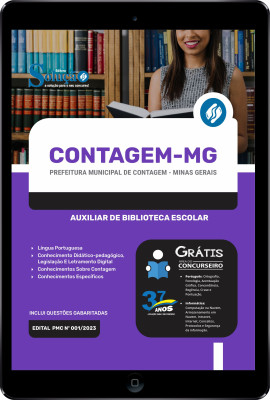 Apostila Prefeitura de Contagem - MG em PDF  - Auxiliar de Biblioteca Escolar - Imagem 1