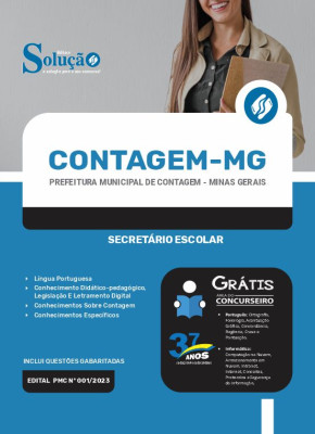 Apostila Prefeitura de Contagem - MG  - Secretário Escolar - Imagem 3