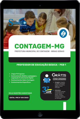Apostila Prefeitura de Contagem - MG em PDF  - Professor de Educação Básica - PEB 1 - Imagem 1