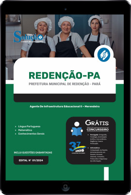 Apostila Prefeitura de Redenção - PA em PDF  - Agente de Infraestrutura Educacional II - Merendeira - Imagem 1