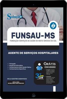 Apostila FUNSAU-MS em PDF  - Agente de Serviços Hospitalares - Imagem 1