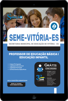Apostila SEME Vitória - ES em PDF  - Professor de Educação Básica I - PEB I - Educação Infantil - Imagem 1