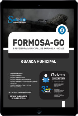 Apostila Prefeitura de Formosa - GO em PDF  - Guarda Municipal - Imagem 1
