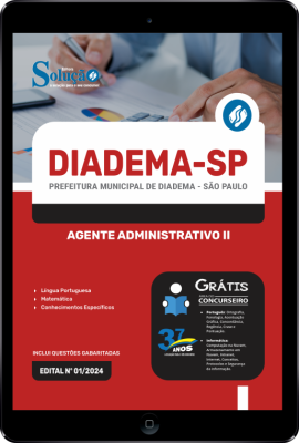Apostila Prefeitura de Diadema - SP em PDF  - Agente Administrativo II - Imagem 1