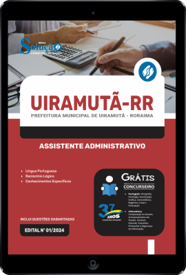 Apostila Prefeitura de Uiramutã - RR em PDF  - Assistente Administrativo - Imagem 1
