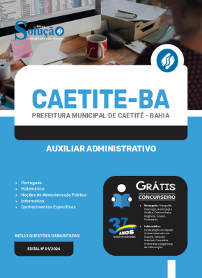 Apostila Prefeitura de Caetité - BA  - Auxiliar Administrativo - Imagem 3