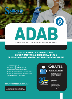 Apostila ADAB  - Fiscal Estadual Agropecuário - Defesa Sanitária e Inspeção Animal e Defesa Sanitária Vegetal - Conhecimentos Gerais - Imagem 3