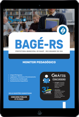 Apostila Prefeitura de Bagé - RS em PDF  - Monitor Pedagógico - Imagem 1