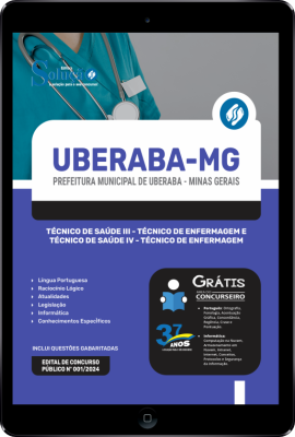 Apostila Prefeitura de Uberaba - MG em PDF  - Técnico de Saúde III - Técnico de Enfermagem e Técnico de Saúde IV - Técnico de Enfermagem - Imagem 1