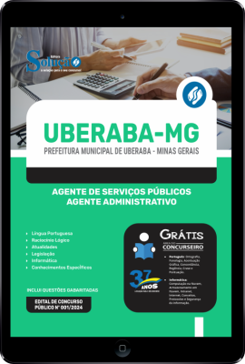 Apostila Prefeitura de Uberaba - MG em PDF  - Agente de Serviços Públicos - Agente Administrativo - Imagem 1