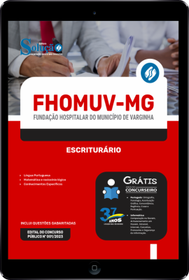 Apostila FHOMUV-MG em PDF  - Escriturário - Imagem 1