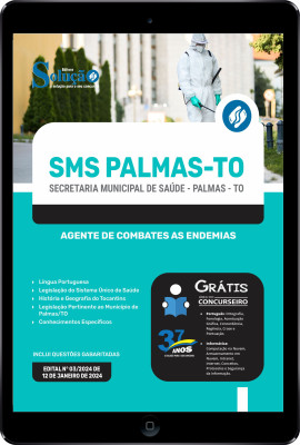 Apostila Prefeitura de Palmas - TO (SMS Palmas) em PDF  - Agente de Combates as Endemias - Imagem 1