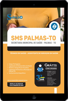 Apostila Prefeitura de Palmas - TO (SMS Palmas) em PDF  - Técnico em Saúde - Assistente de Serviços em Saúde - Imagem 1