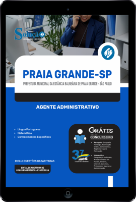 Apostila Prefeitura de Praia Grande - SP em PDF  - Agente Administrativo - Imagem 1