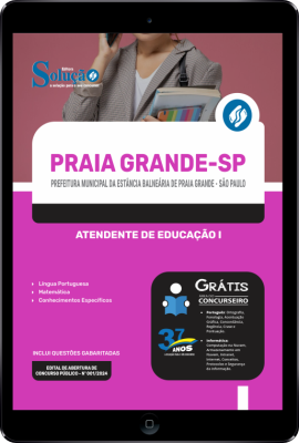 Apostila Prefeitura de Praia Grande - SP em PDF  - Atendente de Educação I - Imagem 1