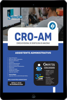 Apostila CRO-AM em PDF  - Assistente Administrativo - Imagem 1