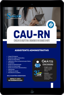 Apostila CAU-RN em PDF  - Assistente Administrativo - Imagem 1