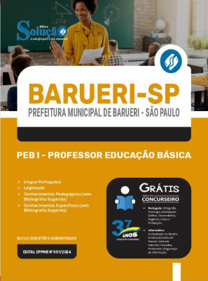 Apostila Prefeitura de Barueri - SP  - PEB I - Professor Educação Básica - Imagem 3