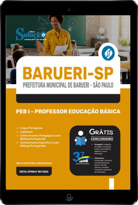 Apostila Prefeitura de Barueri - SP em PDF  - PEB I - Professor Educação Básica - Imagem 1