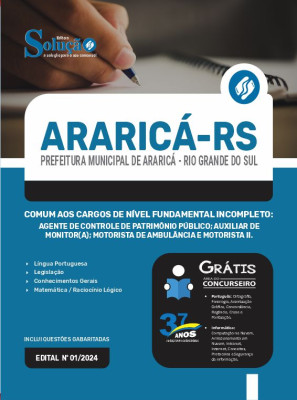 Apostila Prefeitura de Araricá - RS  - Comum aos Cargos de Nível Fundamental Incompleto - Imagem 3