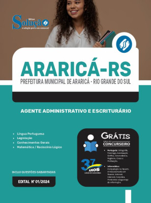 Apostila Prefeitura de Araricá - RS  - Agente Administrativo e Escriturário - Imagem 3