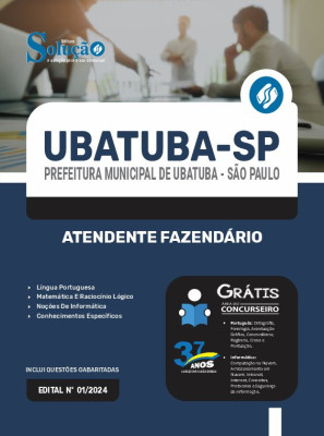 Apostila Prefeitura de Ubatuba - SP  - Atendente Fazendário - Imagem 3