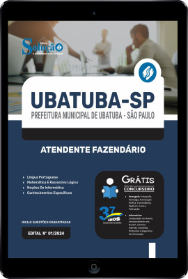 Apostila Prefeitura de Ubatuba - SP em PDF  - Atendente Fazendário - Imagem 1