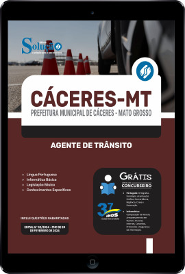 Apostila Prefeitura de Cáceres - MT em PDF  - Agente de Trânsito - Imagem 1