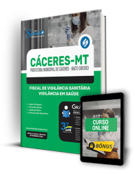 Capa Apostila Prefeitura de Cáceres - MT  - Fiscal de Vigilância Sanitária - Vigilância em Saúde