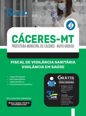 Apostila Prefeitura de Cáceres - MT  - Fiscal de Vigilância Sanitária - Vigilância em Saúde - Imagem 3