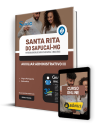 Capa Apostila Prefeitura de Santa Rita do Sapucaí - MG  - Auxiliar Administrativo III