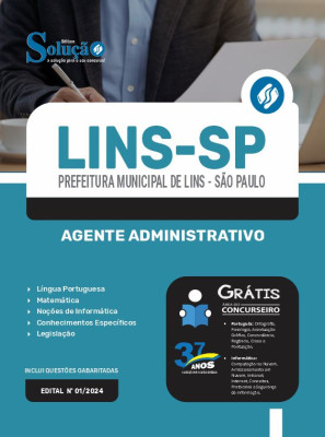 Apostila Prefeitura de Lins - SP  - Agente Administrativo - Imagem 3