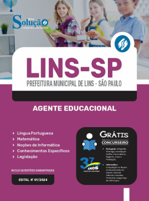 Apostila Prefeitura de Lins - SP  - Agente Educacional - Imagem 3