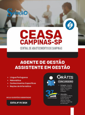Apostila CEASA Campinas - SP  - Agente de Gestão - Assistente em Gestão - Imagem 3